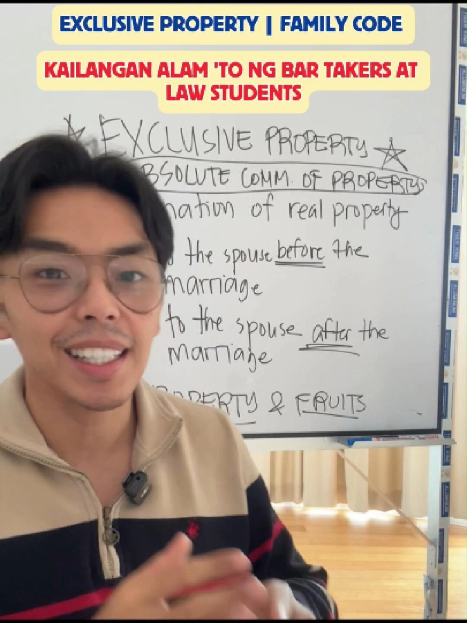 Exclusive Property ng mag-asawa under the Family Code, kailangan alam 'to ng mga Bar Takers at Law Students --- For inquiries, please message the page or email us at myarrc2023@gmail.com Humabol na po kayo sa 2025 Bar review season natin. ❤ #attyanselmo #lawstudents #bartakers2025 #laws