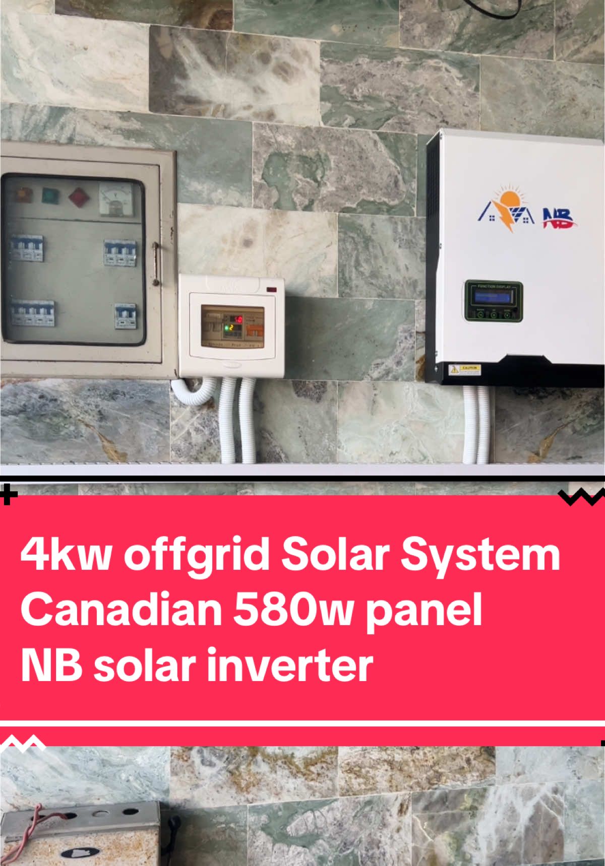 4kw solar System installation completed  NB SOLAR INVERTER Canadian Solar Panel 580w #waqassolarsolution #unfrezzmyaccount #growmyaccount #foryou #viral #fyp #viralvideo #viraltiktok #solarpanel #solarinverter #offgrid #solarsystem #withoutbattery #canadiansolar #electrician #solarinstaller #followers 