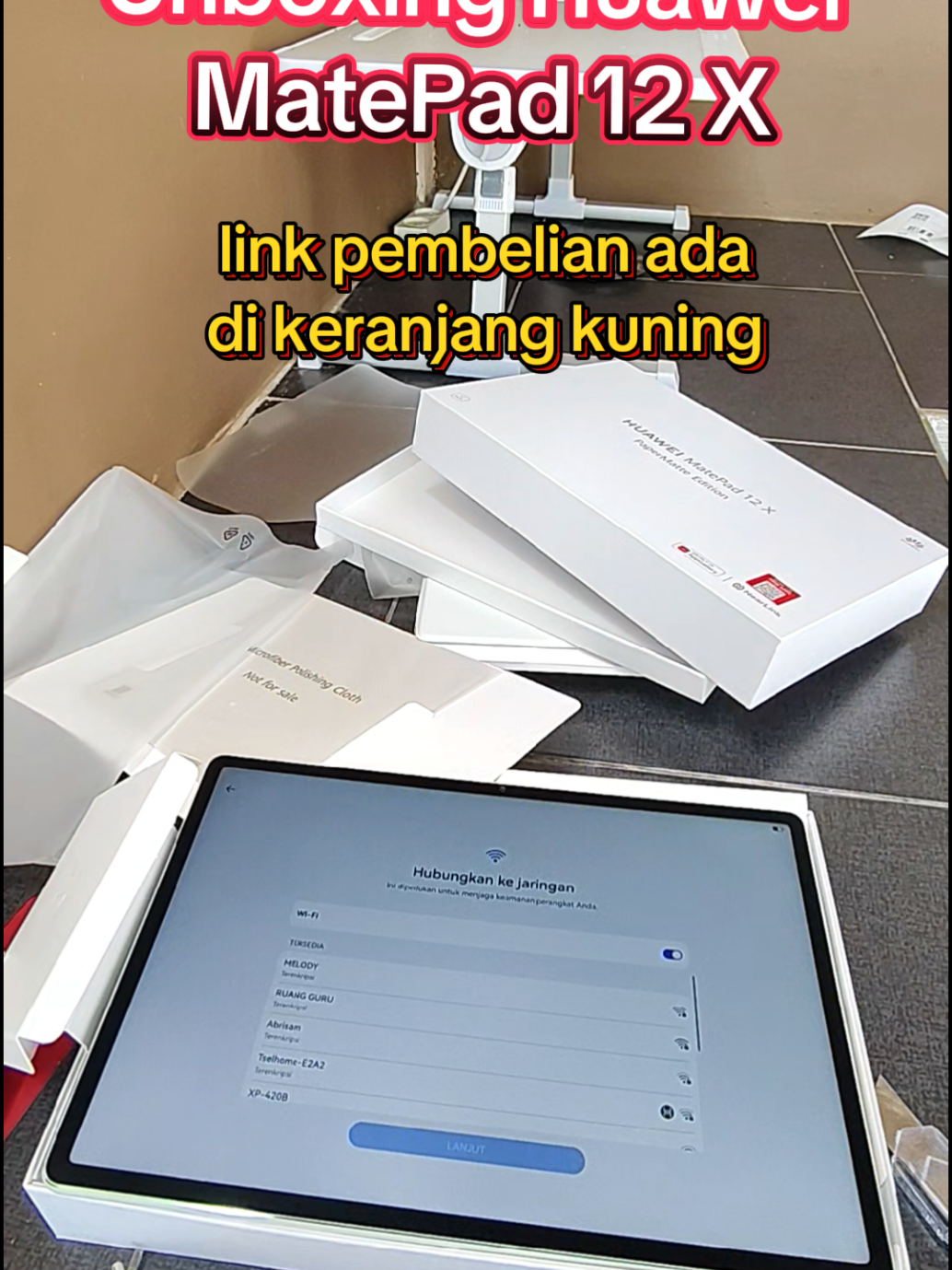 Puas banget beli Huawei MatePad 12 X berasa laptop, silahkan diorder mumpung masih promo...  #huawei #matepad12x #huaweimatepad 