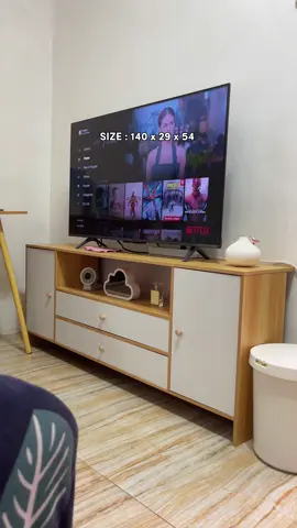 AESTHETIC TV RACK NGA BA 😍 #tvrack #aesthetictvrack #rackorganizer #organizer #tvstorage #cabinet #woodencabinet #fyp  