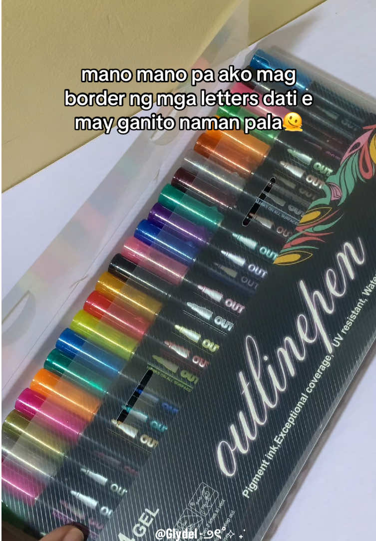 Finally di na ako ma hihirapan mag border2 😅🫶🏻 #outlinepen #pen #markers #calligraphy #calligraphypen #doublelinepen #arts #stationary #border #markerpen #metallicmarkers #schoolhacks #trending #viral #fyp #fypシ゚ 