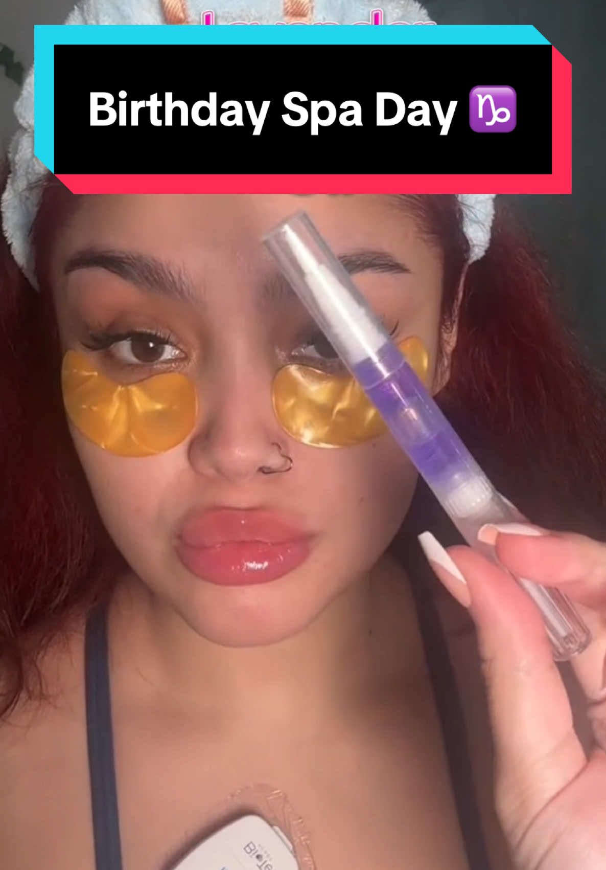 I’m a little late my birthday was the 6th  ♑️ I don’t really care to celebrate my birthday but this has been my little tradition for about a decade if not more🥹 Products used: - @Mornature Teeth Whitening Strips🦷  - @Benefit Cosmetics The Porfessional Deep Retreat Pore Clearing Clay Mask  - Olauty Eye & Lip Masks - @wetnwildbeauty x @Care Bears™ Make It Sweet Lip Scrub - @Sally Hansen Instant Cuticle Remover - @Color Wow Hair Dream Coat  - @langehair le Ceramique Flat Iron (blush) - @Medicube Global @medicube @Medicube US Deep Vita C Capsule Cream  - @Good Molecules Hyaluronic Acid Serum + Yerba Mate Wake Up Eye Gel - @Lancôme Clarifique Pro Dolution Serum #benefitcosmetics #lancome #goodmolecules #colorwowhair #langehair #wetnwildmakeup #CapCut #spa #spaday #diylashextensions #ucoolmespadayathome #SelfCare #skincare #skincareroutine #tlc #grwm #grwmskincare #grwmbirthday #capricorn #birthday #pressonnails #frenchtips #frenchtipnails #sallyhansen #medicube #koreanskincare ##capricornseason #cherryredhair #birthdaycelebration koreanskincareproducts #metime #metimecheck #claymask #poreextraction #imjustagirl  