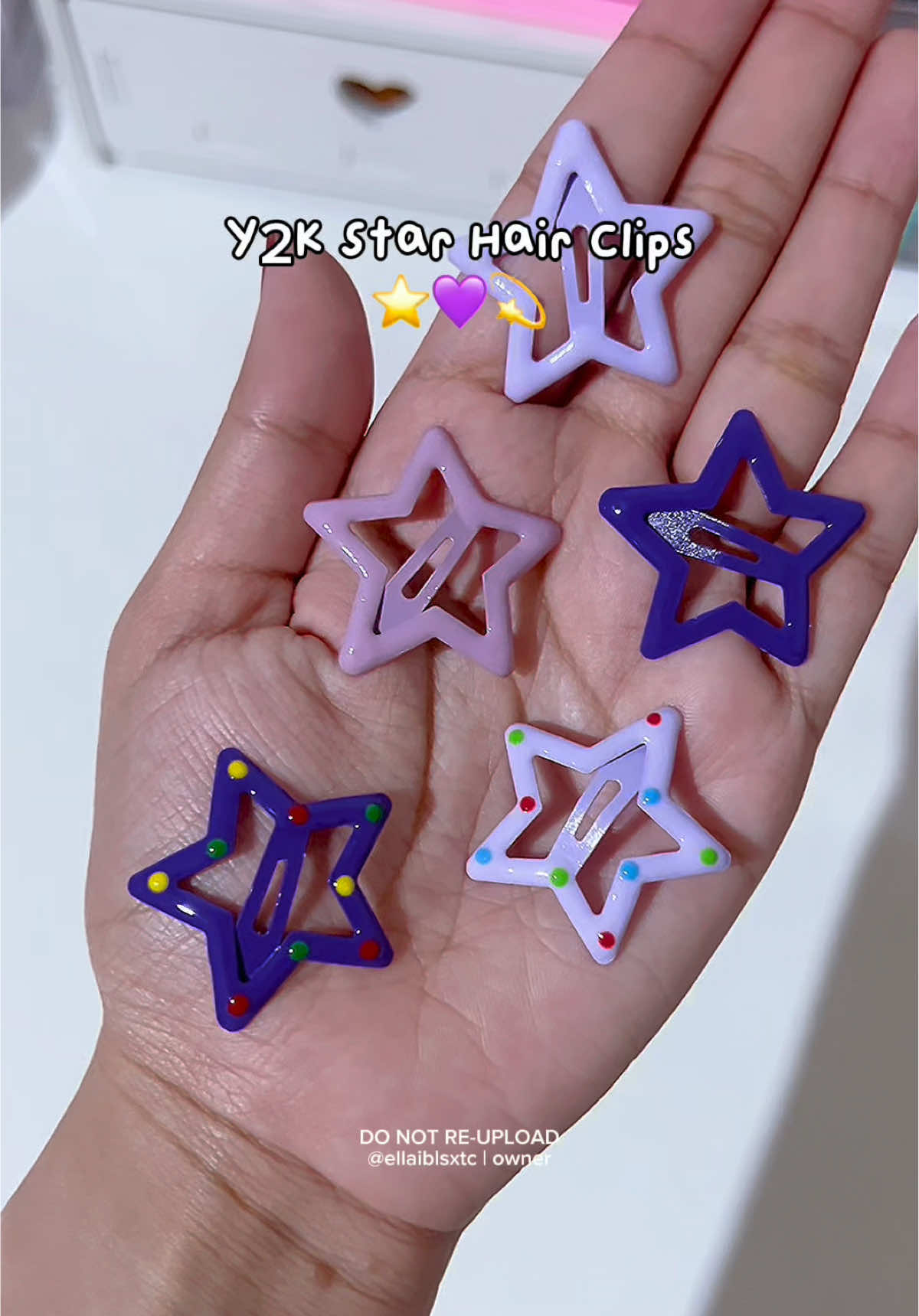 Y2k star hair clips, so cuteee 😍💜  #hairclip #starhairclip #hairstyle #clip #hairclipper #hairaccessories #y2k #y2kaesthetic 