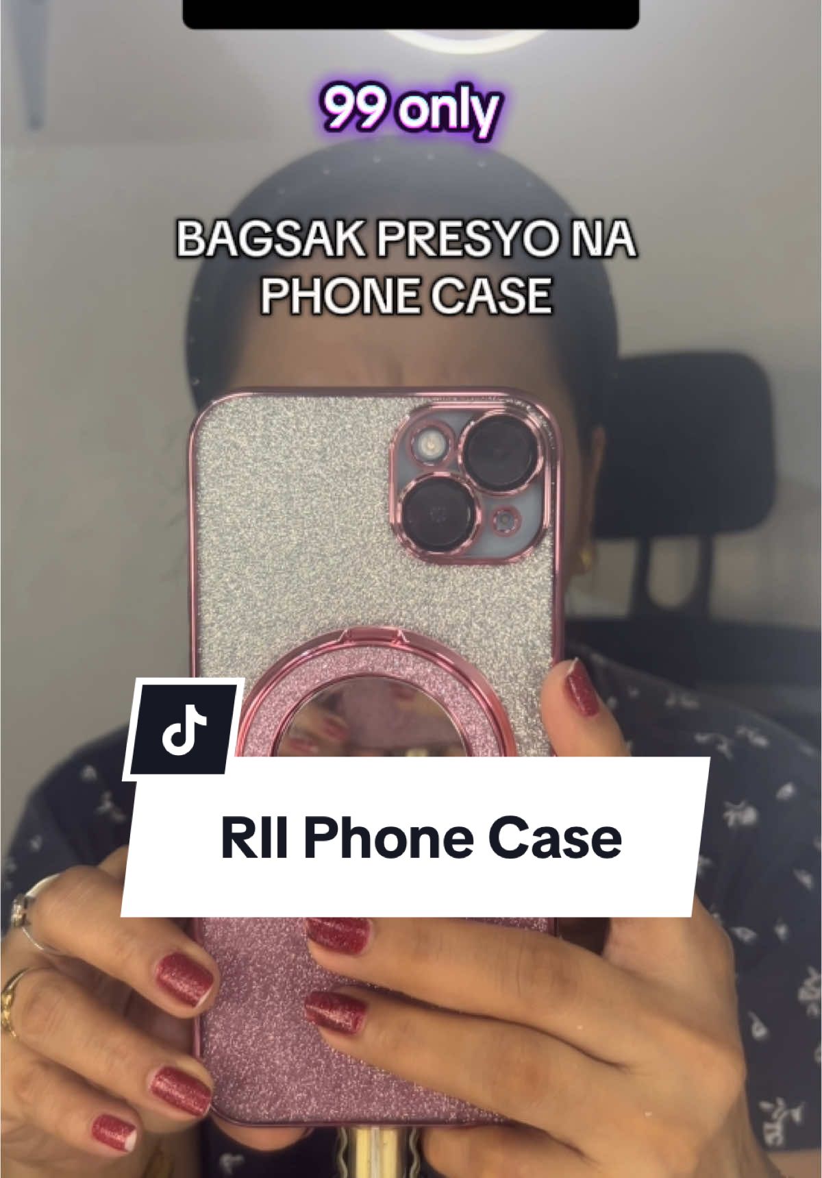 RII makeup mirror phone case #phonecase #phonecasewithmirror #phonecasewithmakeupmirror #gradientphonecase #glitteryphonecase #riiphonecase 