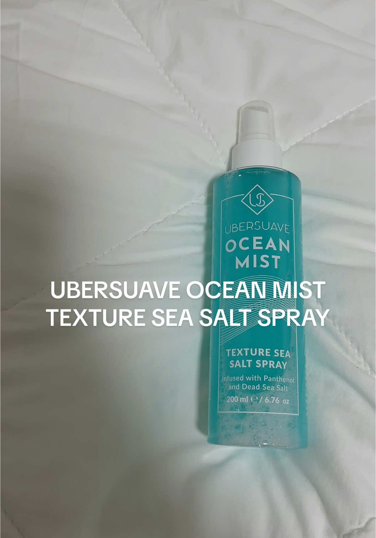 Ubersuave Ocean Mist Texture Sea Salt Spray adds texture to your hair easily without drying it, thanks to the ingredient Panthenol! #Ubersuave #sgpomadesofficial #hairtok @sgpomadesofficial 