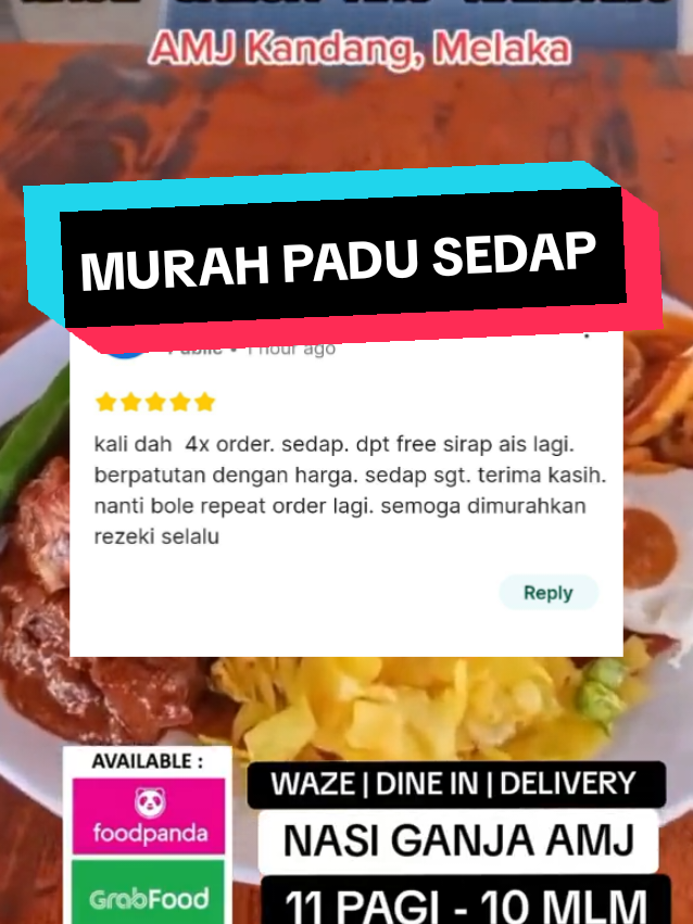 Bila pelanggan pekena NASI GANJA AMJ NO 1 DI MELAKA serendah RM 7 je beb. Depa kata padu sedap murah dan berbaloi sangat . 