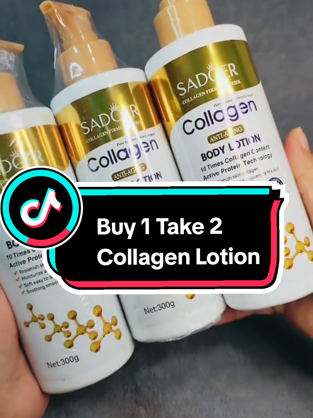 SADOER Collagen Anti Aging Body Lotion 300g 10 times active collagen content. #sadoer #bestseller  #collagenbodylotion #lotion #bodylotion #whiteninglotion  #collagen 