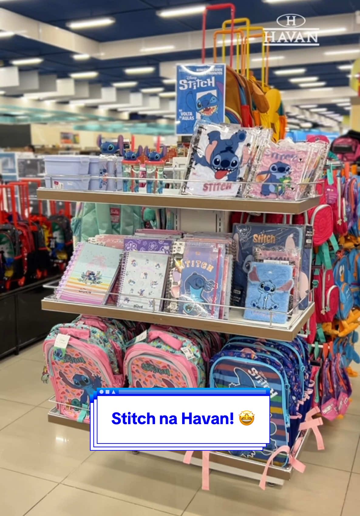 #TemNaHavan o personagem mais amados do momento! 🌟 Aqui você encontra uma variedade incrível de produtos do Stitch! Temos tudo, desde mochilas, cadernos, fichários e muito mais! Não perca a chance de garantir seus produtos favoritos e voltar às aulas com tudo em 2025! 📚   Todo o setor escolar em 10X SEM ENTRADA E SEM JUROS! #Havan #HavanOficial #Stitch #MaterialEscolar