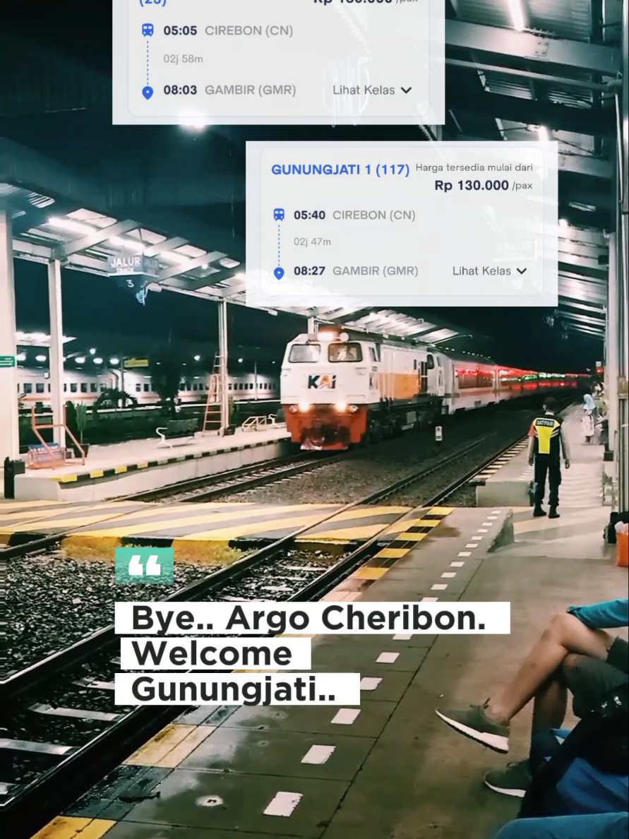 Argo Cheribon berganti nama, jadwal dan penambahan rute ke Semarang Tawang mulai 1 februari 2025 : Gunungjati 1 : CN - GMR Gunungjati 2 : GMR - SMT Gunungjati 3 : SMT - GMR Gunungjati 4 : GMR - SMT #padahariini #keretaapi #keretaapiindonesia 