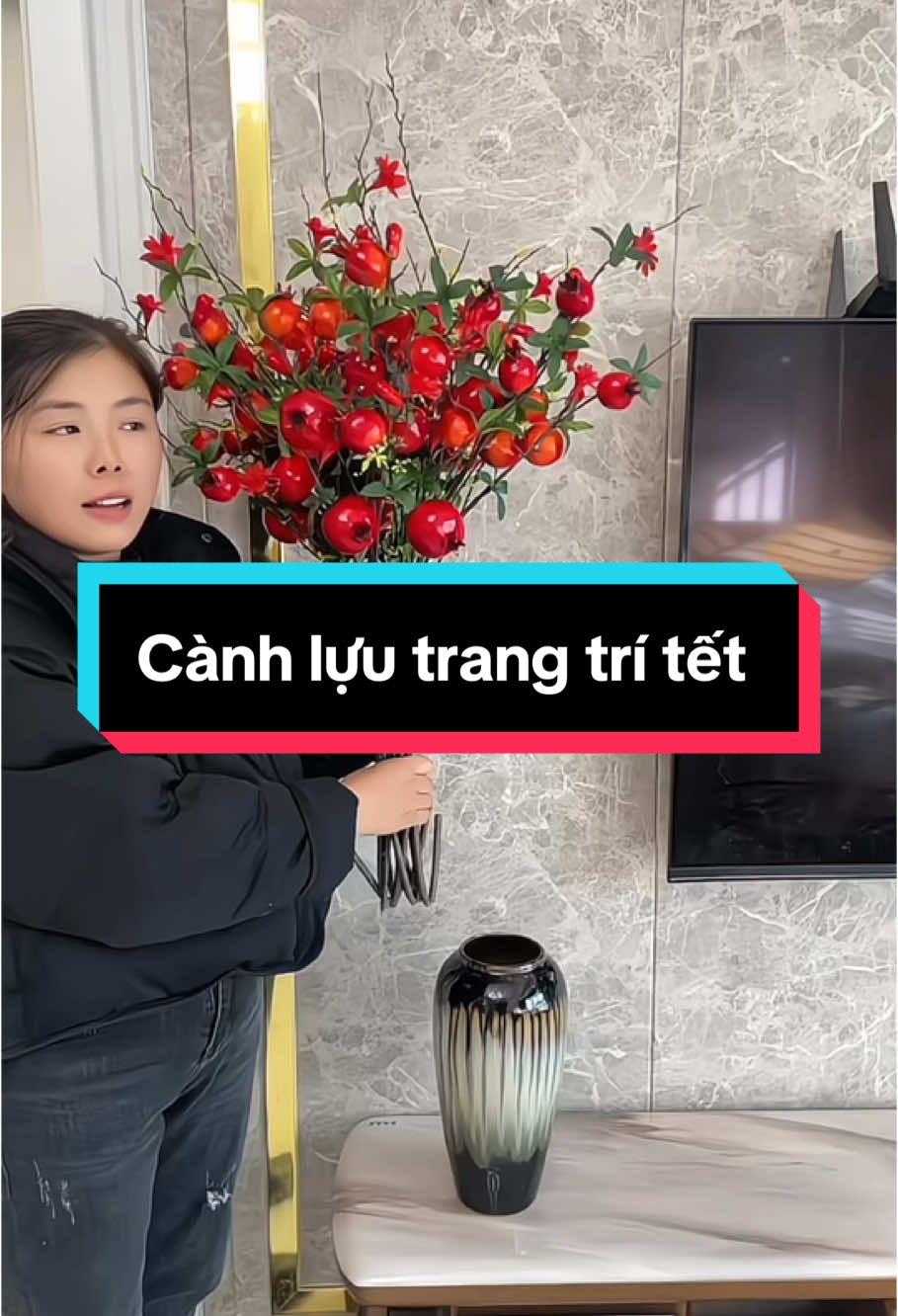 Cành Lựu Giả cao cấp - Size đại, Cành gồm 6 quả -Cây hoa giả cao cấp- Trang trí nhà cửa sang trọng, may mắn, tài lộc Decor, trang trí nhà cửa, phòng khách. #GamingOnTikTok #giadungtienich #giadungthongminh #canhluugia #canhluutrangtri #canhluutrangtritet #canhluu6qua #xuhuong 