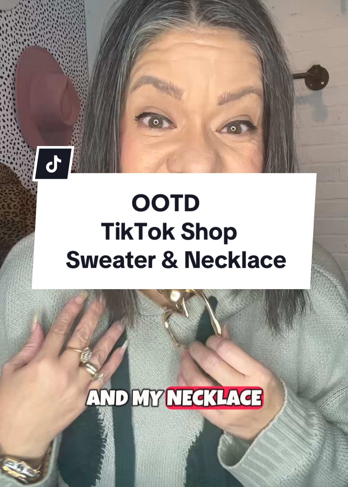 OOTD & TikTok Shop Sweater & Necklace #TikTokShop #showcase #sweater #sweaterweather #chunkynecklace #jewlery 