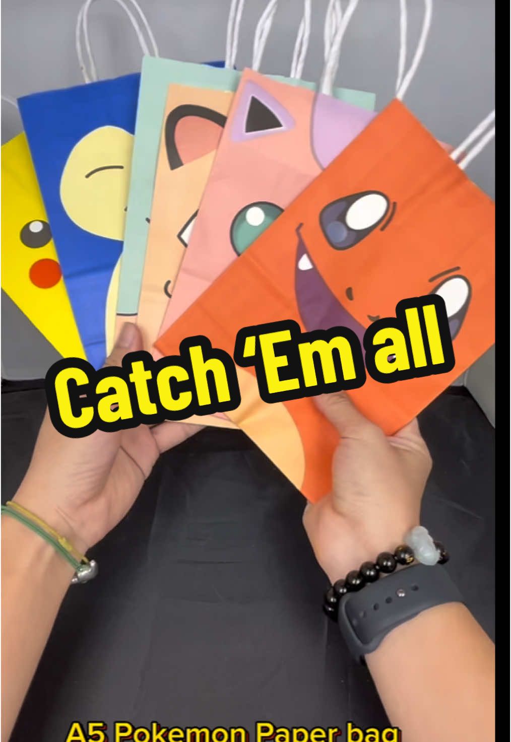 Gotta Bag ‘Em All! #beogift #paperbag #pokemon #gottacatchemall #paperbagcraft #handmade #papercraft #pokemonpapercraft 