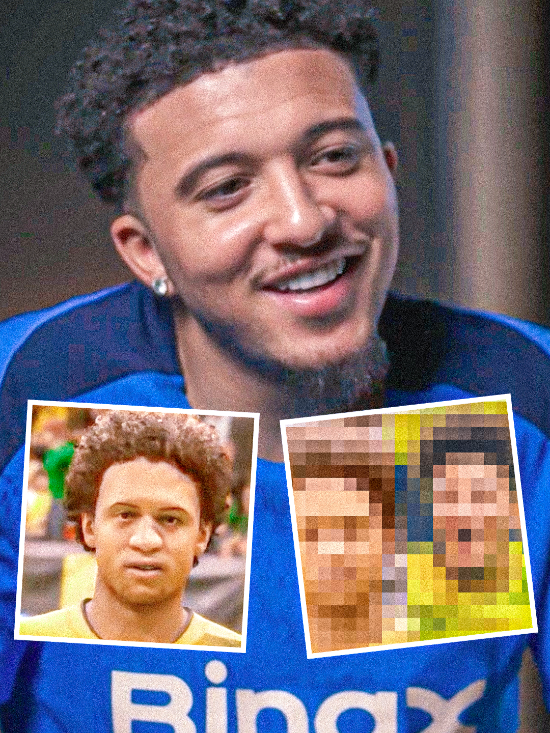 Can Jadon Sancho guess the teammate from the old video game screenshot? 😅🎮 #jadonsancho #chelsea #footballtiktok #PremierLeague