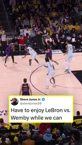 Two generations of hoopers battling 🔥🙏 #NBA #basketball #basketballtiktok #ballislife #wemby #lebron 