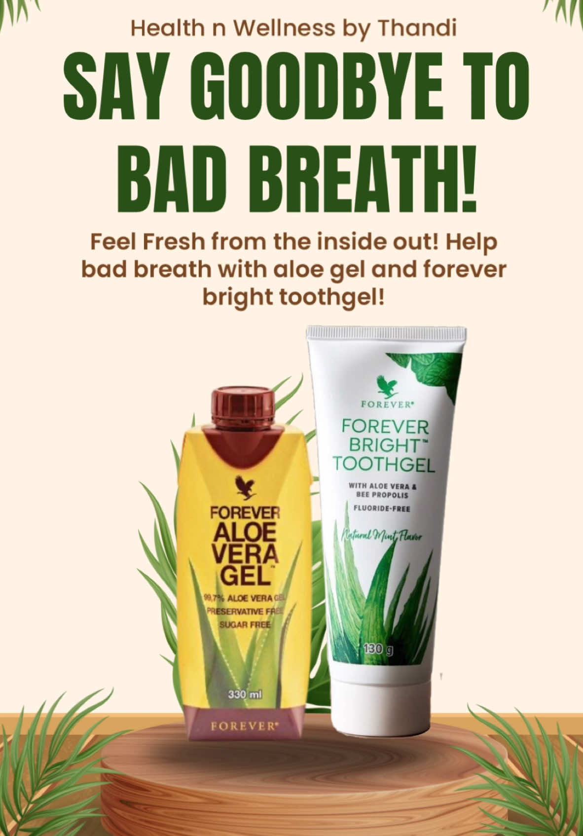 The ultimate bad breath combo is available for ONLY R3.1.5!! ‪+27 79 087 4754‬ order now ‪+27 79 087 4754‬💚🍀 #badbreathtreatment #badbreathhack #foreverlivingproducts #availablenow🦋 #toothgelforeverliving #stomachproblems #gumproblems #ultimatecombo #fyp #southafrica #foreverbusinessowner 