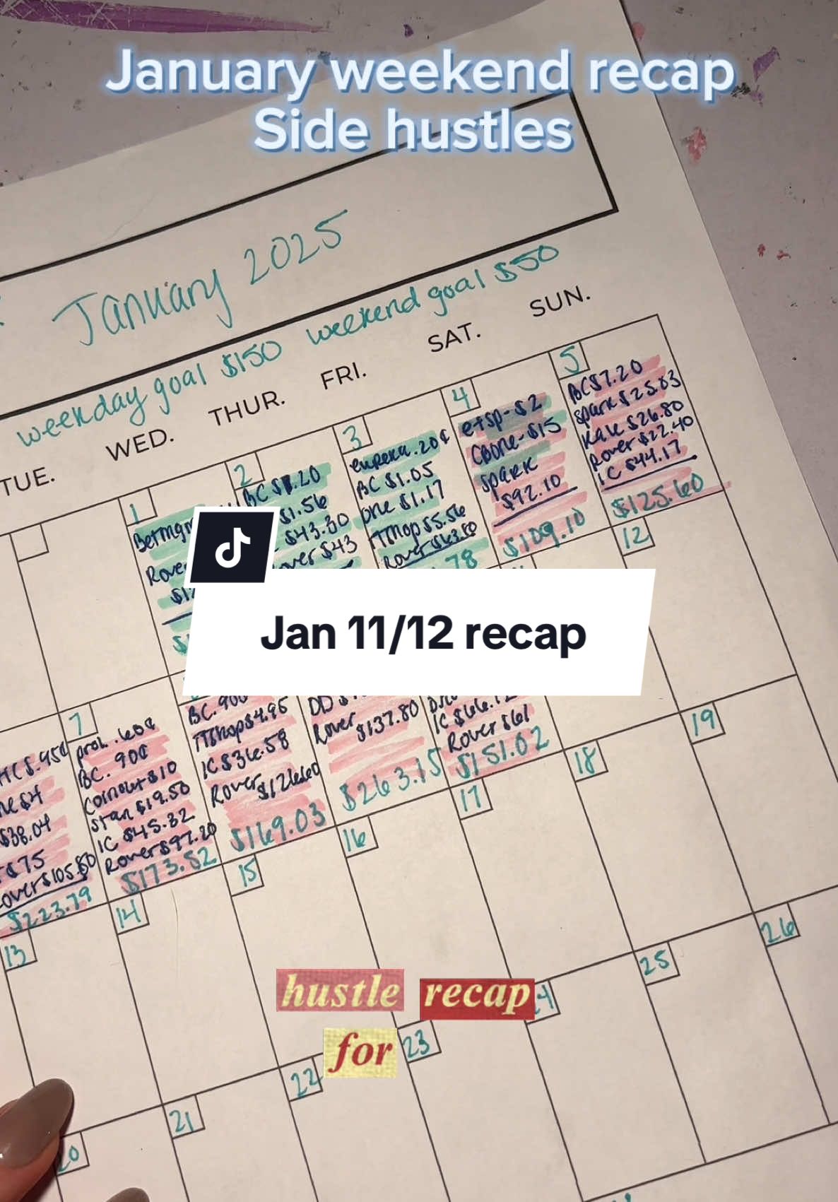 Part 4 | January recap 11/12  We had a great weekend i didn’t work too hard and still hit my goals:) #sidehustlerecap #sidehustles #recap #rover #brandclub #spark #dscout #CapCut 