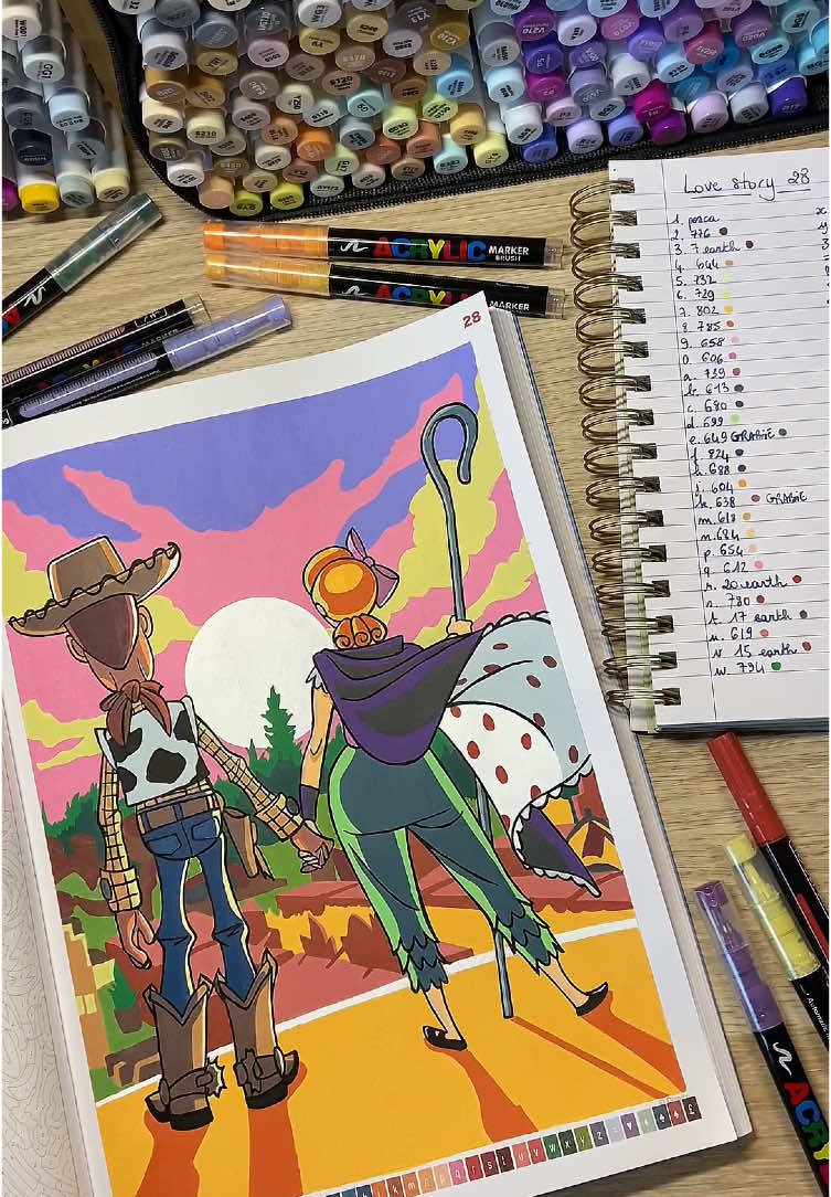 Coloriage mystère n*28 dans le tome Love stories 💗  🖍️ : guang na, tooli-art, grabie #coloriagemysteredisney #coloring #coloriagesmysteres #lovestories #toystory #disney #coloringtherapy #arttherapy #tooliart #guangna #colorwithmevideo 