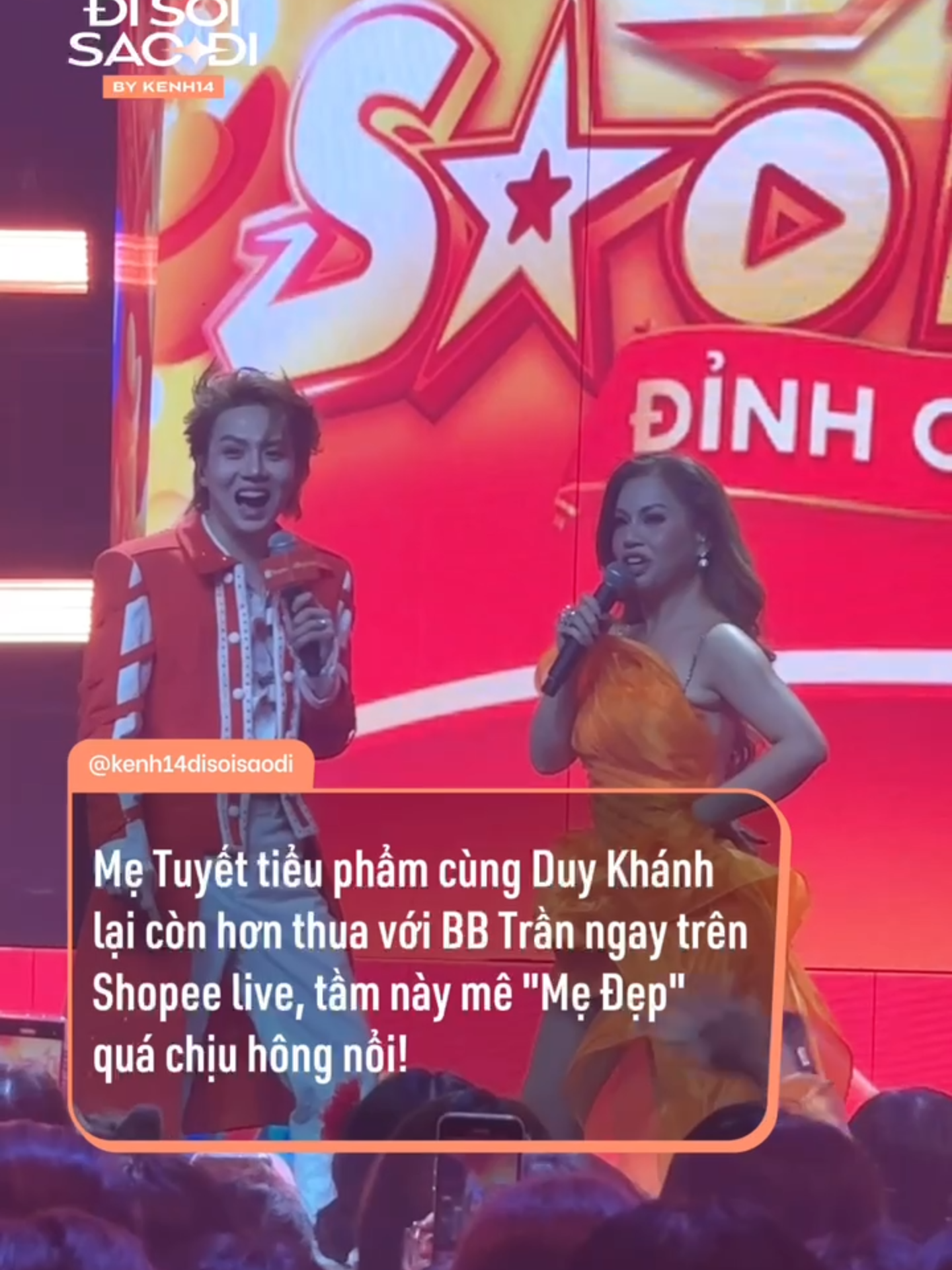 Mẹ Tuyết tiểu phẩm ê hề cùng Duy Khánh lại còn hơn thua với BB Trần ngay trên Shopee live, tầm này mê 