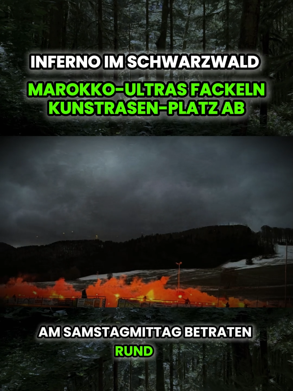 Inferno im Schwarzwald - Marokko-Ultras fackeln Kunstrasen-Platz ab #fcbernau #marokko #ultras #fußballultras #polizeieinsatz #eilmeldung 