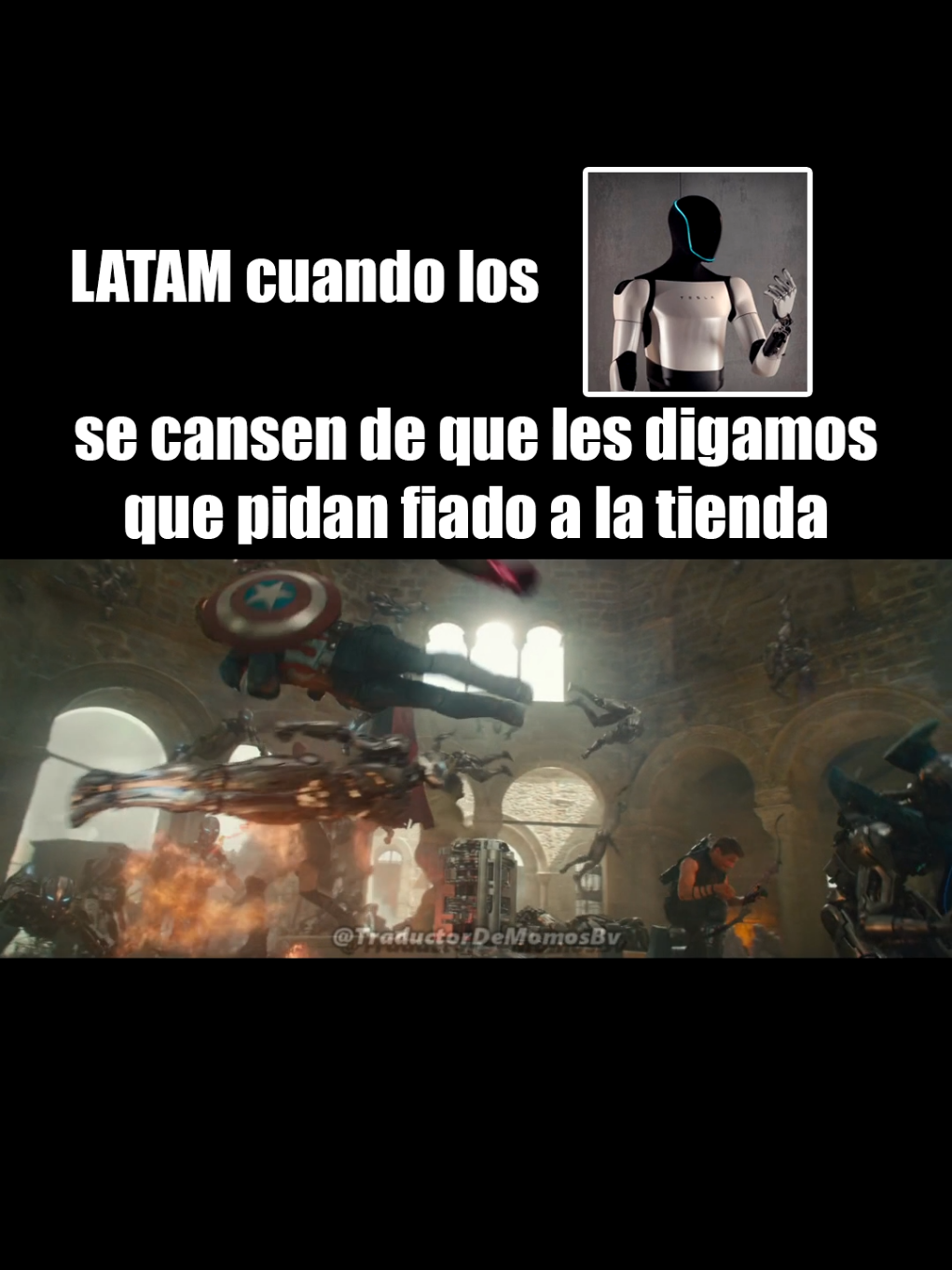 #TraductorDeMomos #TraductorDeMomosBv #memesespañol #Meme #memes #random #Viral #parati #español #longervideos #colegio #universidad #XD #robot #tesla #phineasyferb #losvengadores #marvel #disney #latam #humor #real 