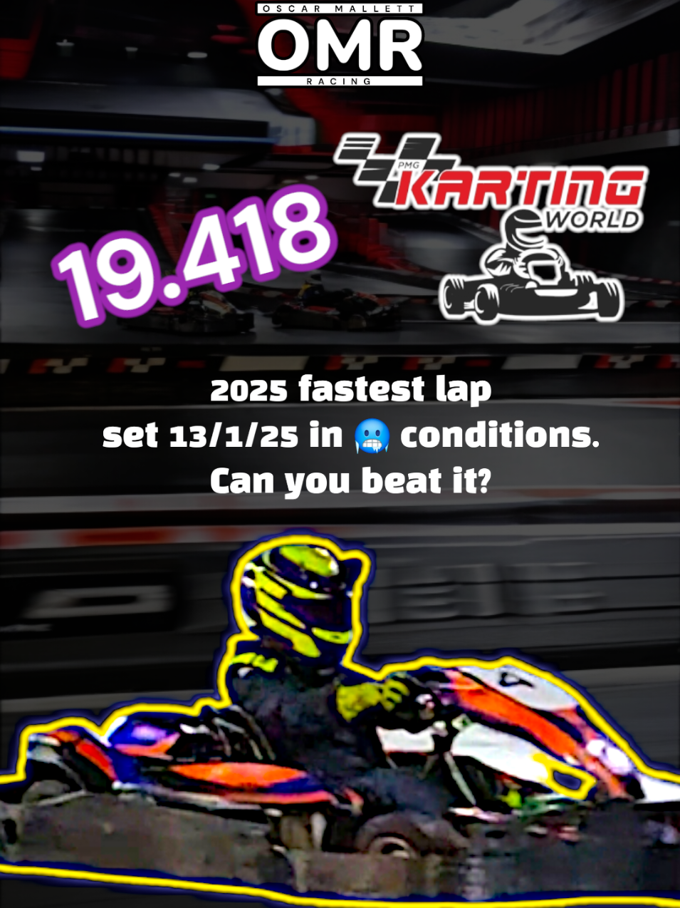 Our first time back at @pmgkartingworld yesterday in a couple of months and we've laid down the target 🎯 in sub-zero conditions 🥶 Fastest lap pf 2025, can you beat it?