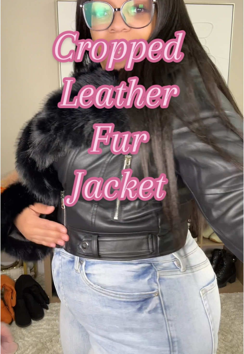 Immediately YES!!!! We all need a cute cropped leather jacket! #leatherjacket #croppedjacket #fashion #TikTokShopFashion #fashionfinds #outfitinspo #OOTD 