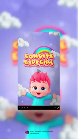 Convite Animado BEBEFINN 🍼🧸✨️ #convite #aniversario #festainfantil #mae #bebefinn 