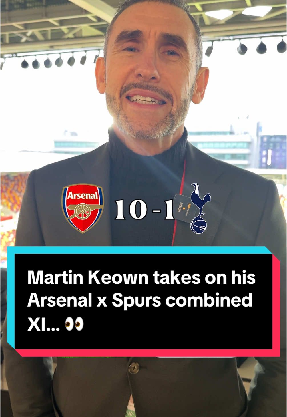 Martin Keown takes on his Arsenal x Spurs combined XI… 👀 #arsenal #afc #spurs #tottenham #thfc #pl #PremierLeague 