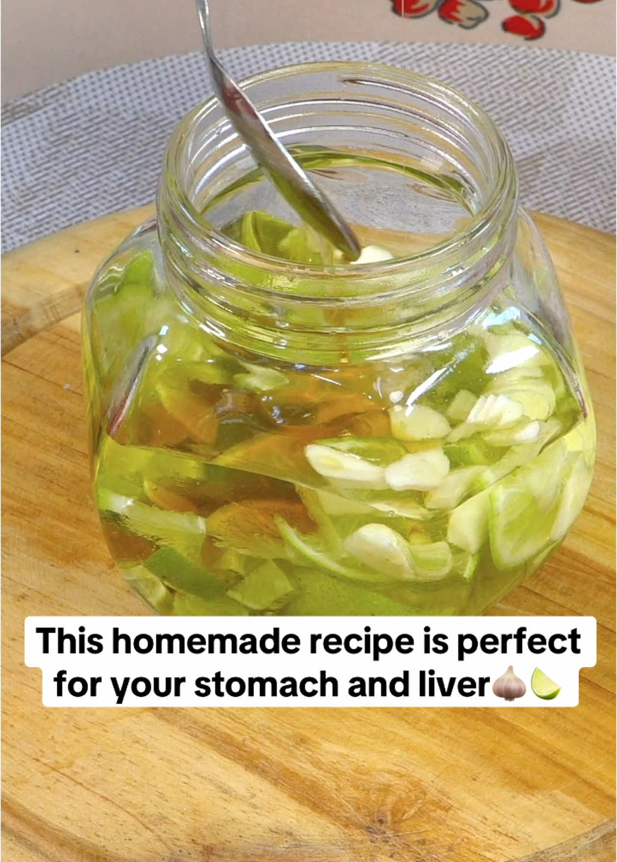 This homemade recipe is perfect for your stomach and liver🧄🍋‍🟩 #naturalremedy #homemade #healthy #remedy #EasyRecipes #Recipe #liver #abdomenplano 