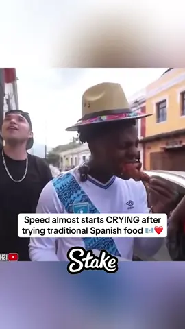 Speed almost starts CRYING after  trying traditional Spanish food 🇬🇹❤️ #guatemala #ishowspeed #fyp #viral 
