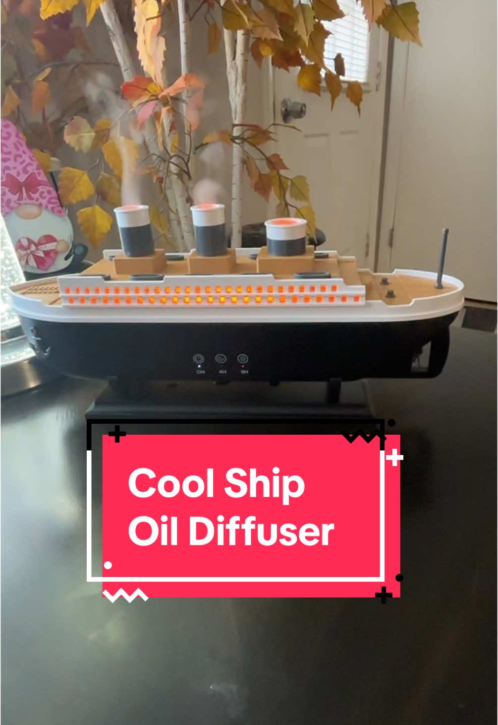 Very cool item for anyone who loves ships. #ships #oildiffuser #shipcollector #humidifier #coolfinds #spotlightfinds #tiktokshopfinds 