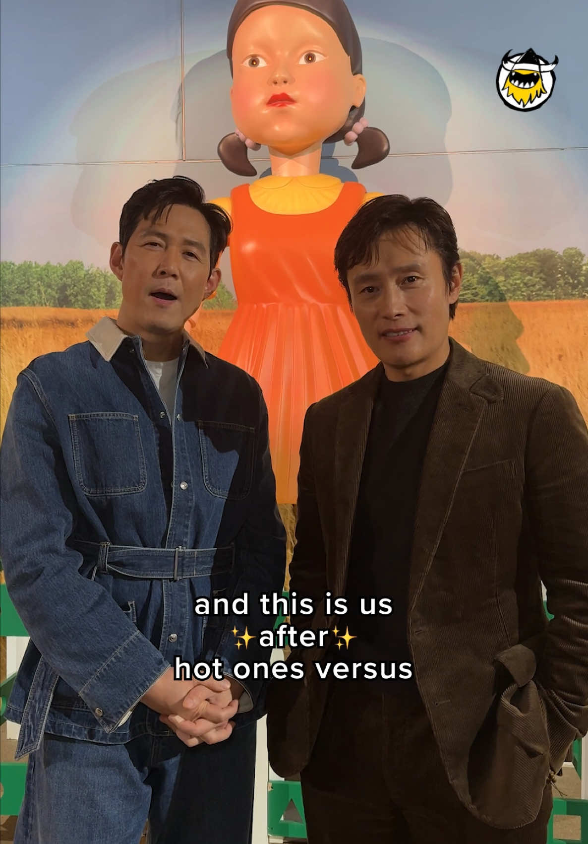 it's the way they both said ✨absolutely not✨ to ever coming back on hot ones for me 💀 #hotones #hotonesversus #squidgame #leejungjae #leebyunghun 