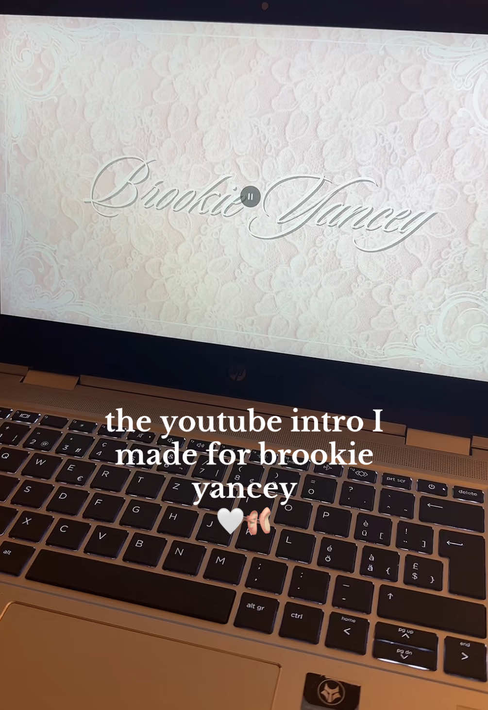 hope she sees this, please tag her🤍! @brookie #brookieyancey #youtubeintro #creative #design #editing 