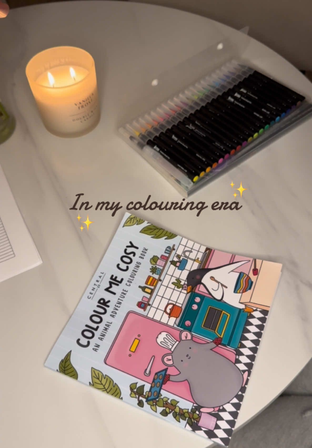 This is my new self care 🥰 #colouringbook #colouring #colouringtutorial #fyp #SelfCare #central23 #colourmecosy 