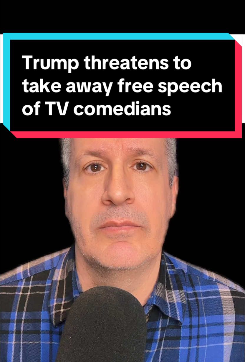 14JAN25 #news #fyp   Donald Trump today threatened to take away the free speech rights of comedians who criticize him on television comedy shows.