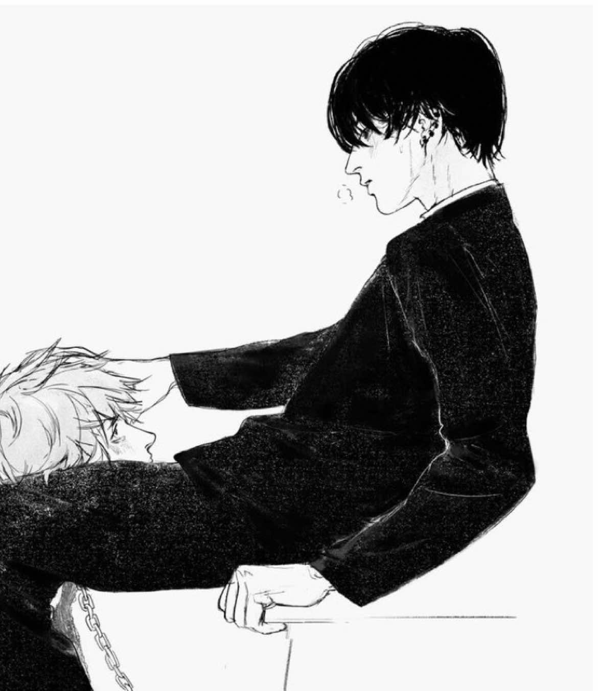 if you’d like to stick with my edits my new insta is in my bio.  [art creds : @th3kphOenix on x.] #fyp #chainsawman #vsp #csm #yoshidahirofumi #yoshida 