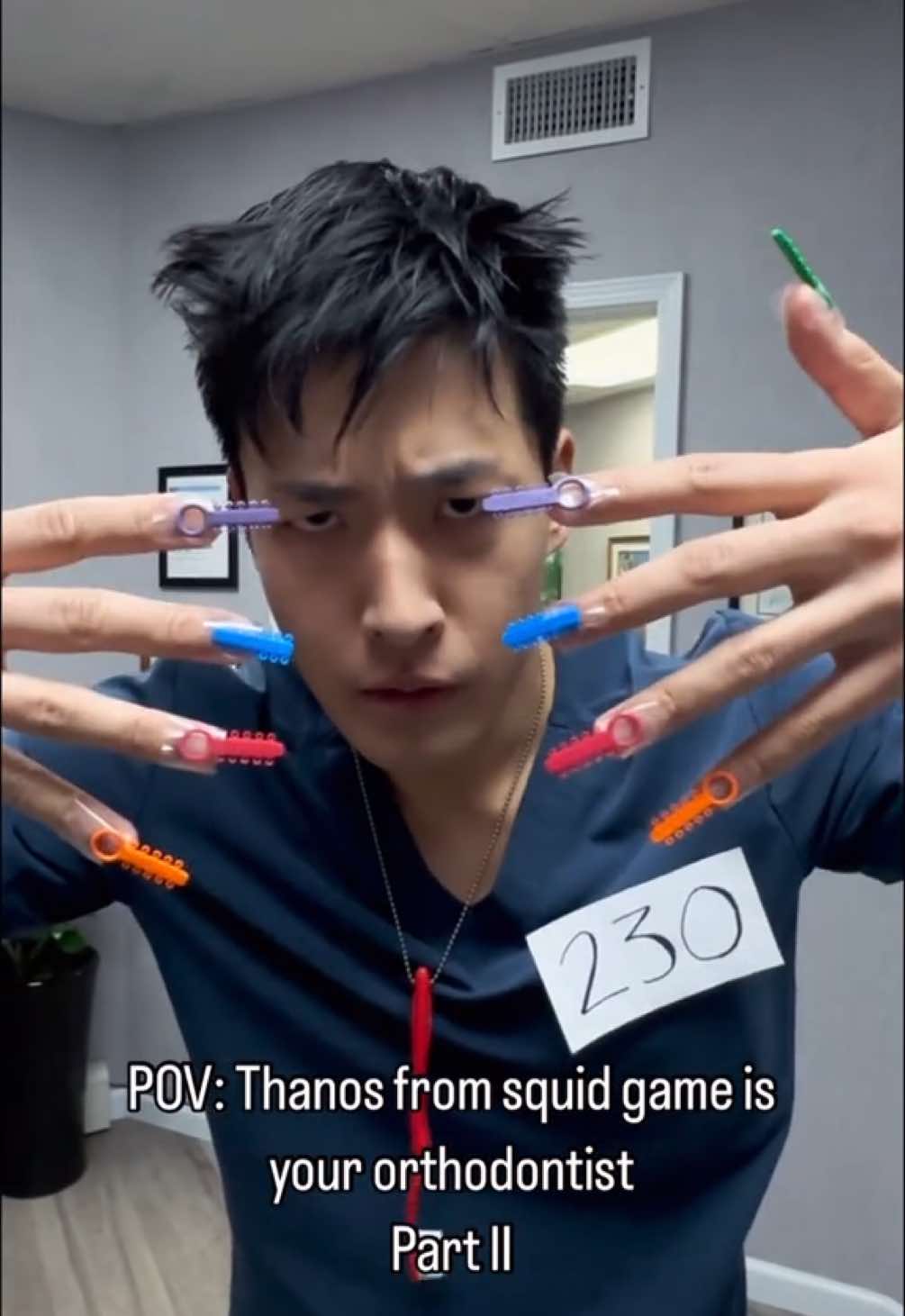 thanks for coming thatll be 45.6 billion won #squidgame #thanos #오징어게임 #타노스 #orthodontist #braces #dentist #doctor #top #bigbang #탑 #choiseunghyun 