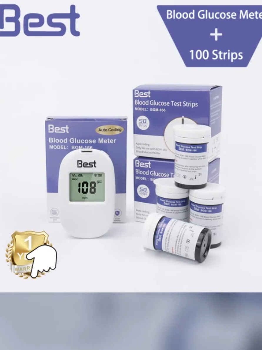 New Best BGM-166 Blood #glucosemeter Meter(COMPLETE SET)Blood Sugar Monitoring Kit Only ₱366.00 - 536.00!