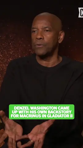 Denzel Washington came up with his own backstory for Macrinus in Gladiator II 🏛️ #DenzelWashington #GladiatorII
