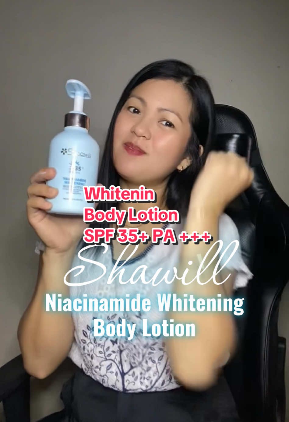 Shawill Niacinamide Whitening Body Lotion Spf 35+ PA+++ #shawill #shawillcosmeticsph #shawilllotion #bodylotion #whiteninglotion #spf #sunscreen #skincare #fyp 