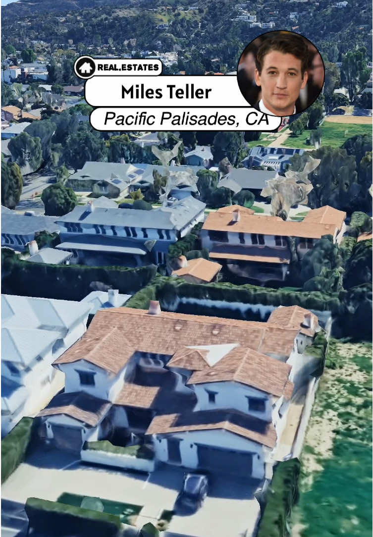 Miles Teller has sadly lost his home from the wildfires. #milesteller #actor #fyp #foryou #foryoupage #pacificpalisades #fire #wildfire #losangeles #california #celebrity #realestate #mansion 