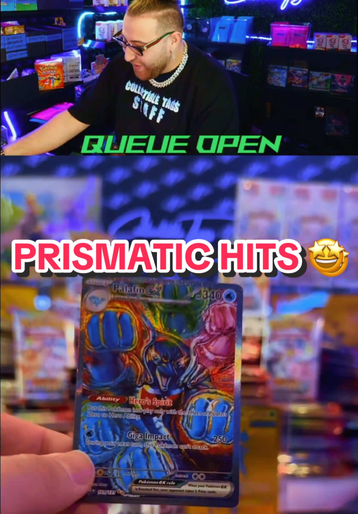 Prismatic Evolutions is here and ohh my its been giving ! 🤩🔥🫶🏽🤞🏽 pokemon #pokemoncards #live #ripandship #ripnship #151 #pokemontiktok #pokemonscarletviolet #pokemoncommunity #charizard #pokemontcg 