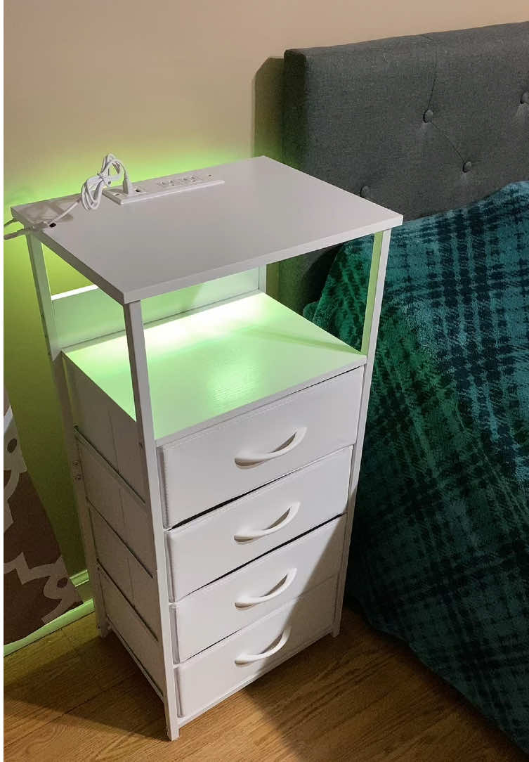 Loving this new night stand I got out of the TikTok shop, hopefully they fix the price on the black version because no way it cost $1,000 lol #nightstand #lednightstand #sidetable #bedroomdecor #ledlights #ttslevelup #tiktokshopcreatorpicks #fypviralシ #viralfinds 