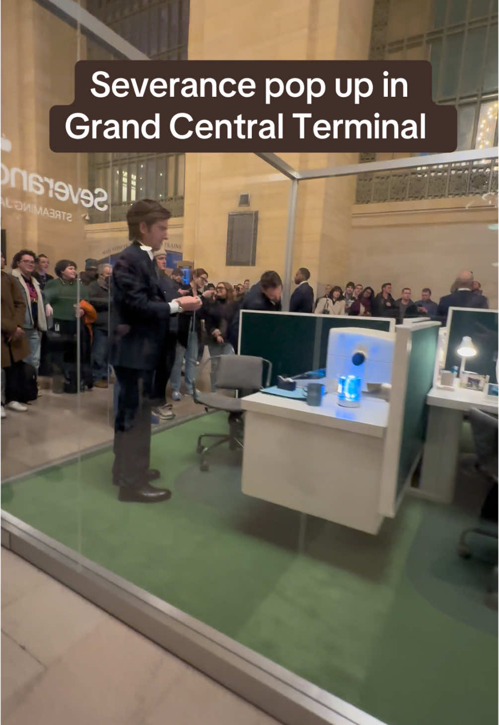 Severance show pop in grand central terminal #newyork #severance #popup #nyc #grandcentralterminal #grandcentral #fyp