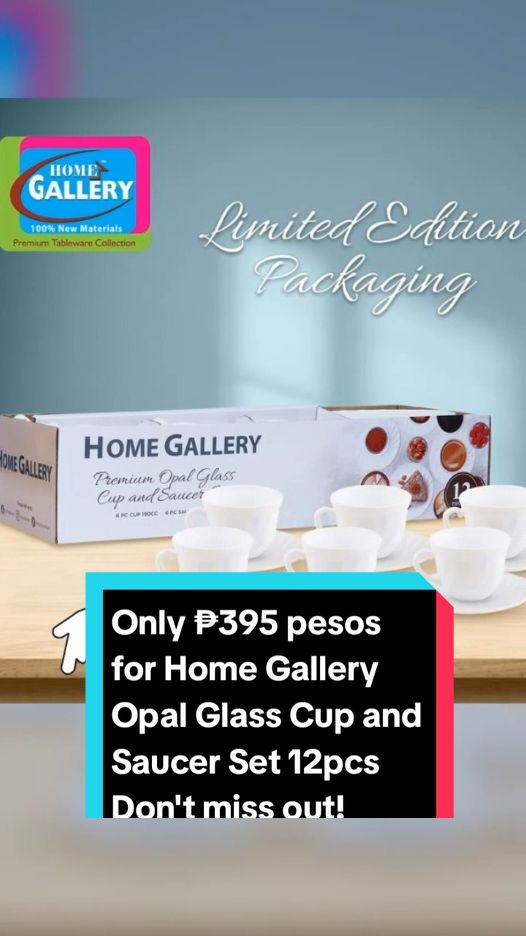 Only ₱395 pesos for Home Gallery Opal Glass Cup and Saucer Set 12pcs Don't miss out! Tap the link below! #glasscup #TikTokShop #tiktokfinds #TikTokFashion #tiktokph #tiktokaffiliate #LearnOnTikTok 