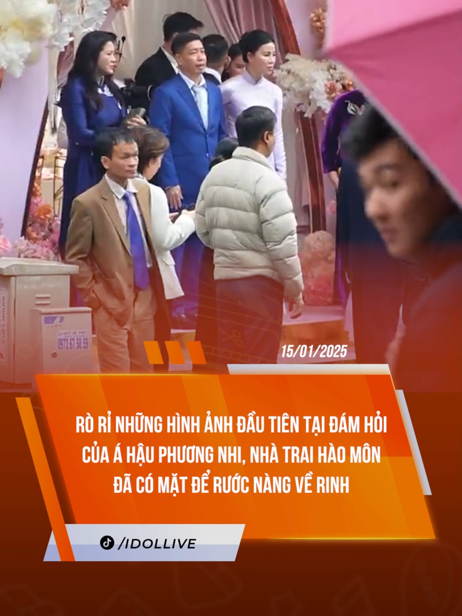 NHÀ TRAI ĐÃ CÓ MẶT TẠI LỄ ĂN HỎI  #idollive #tiktoknews #tiktokgiaitri #theanh28 #phuongnhi