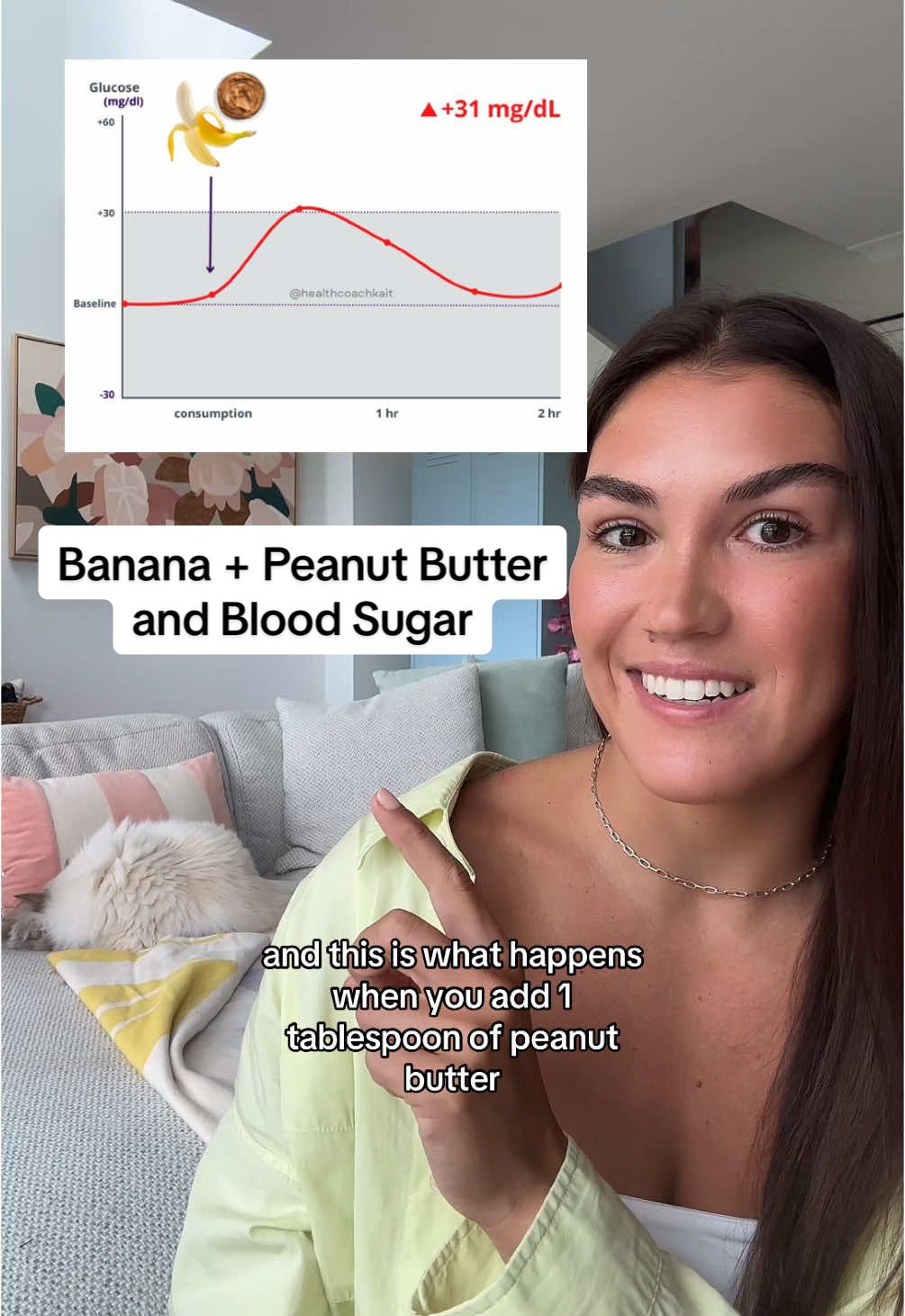 Replying to @raul_dh Banana + peanut butter (no added sugar or oil) blood sugar results!