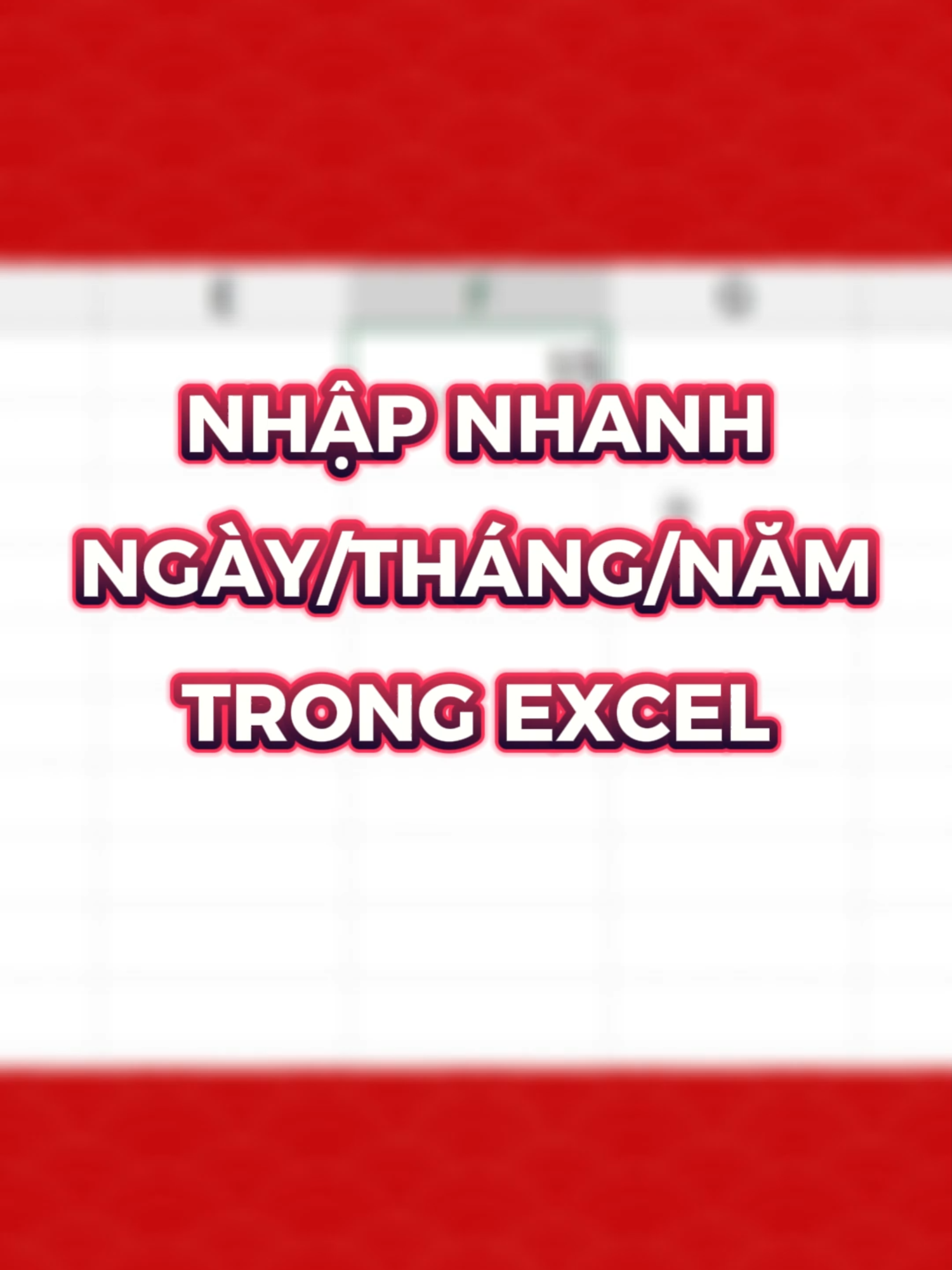 Nhập nhanh ngày/tháng/năm trong excel #excel #exceltips #exceltricks #tinhocvanphong #meotinhoc