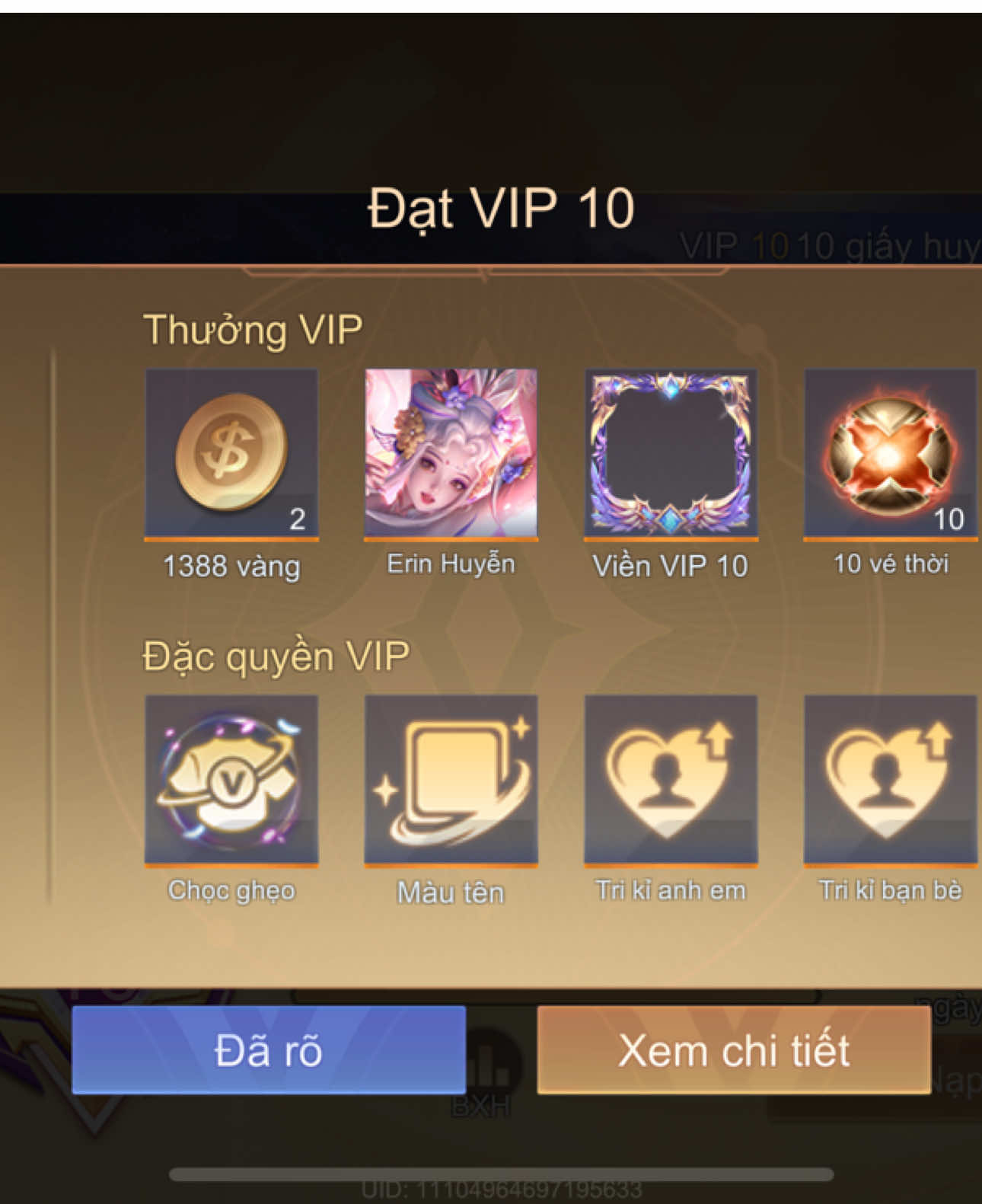 Erin vip10 xinh quá đi mấcc thôi🥺#lienquanmobile_garena #lienquanmobile #aov #xuhuong #hailienquan #vip10lienquan #shareskinlienquan #erinvip10 #erinhuyenanhmidiep_jan 