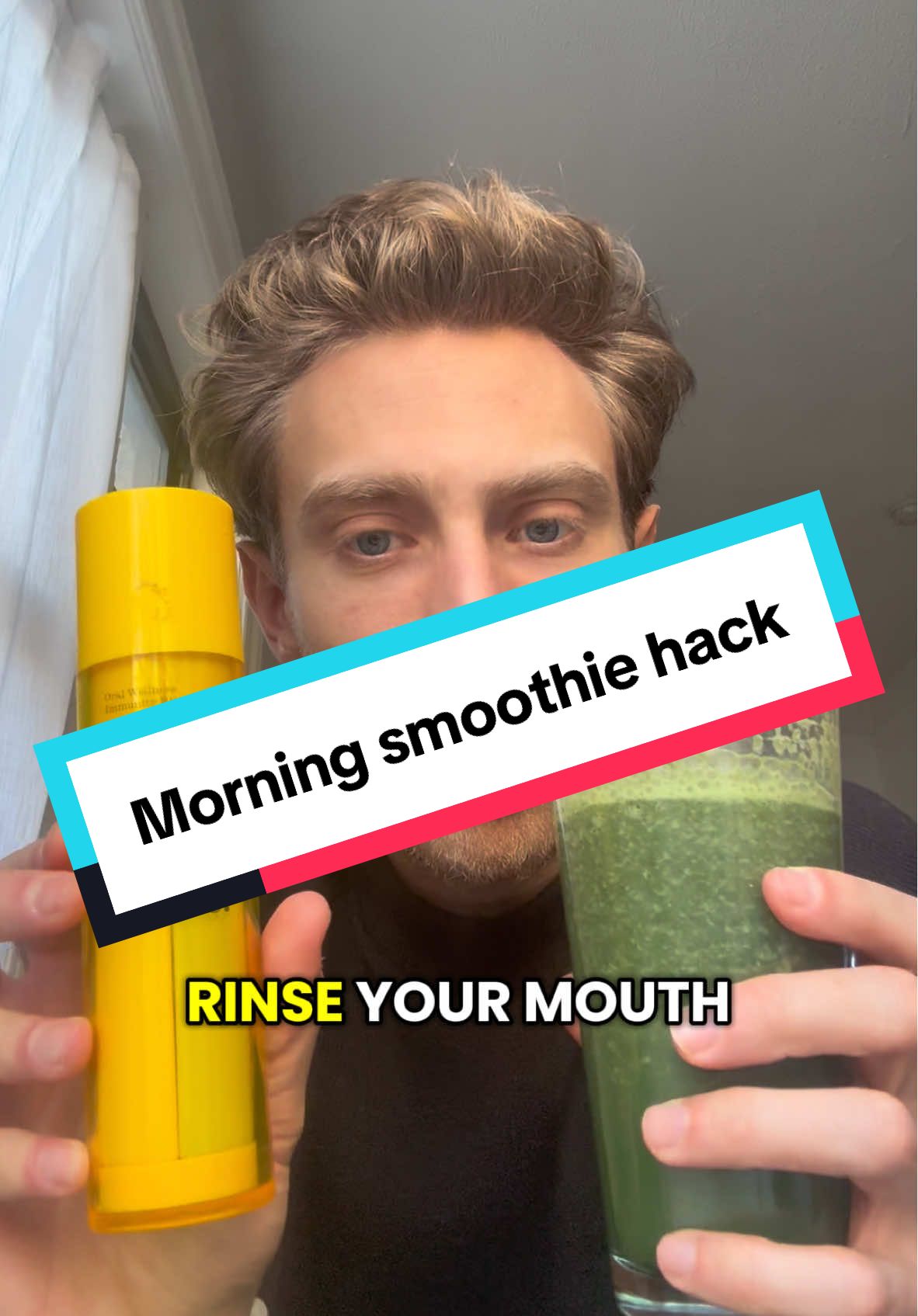 Raise your oral pH with our immunity Rinse. Goes great after green smoothies, trust me. #freshbreath #oralwellness #oralmicrobiome #acidic #DailyRoutine 